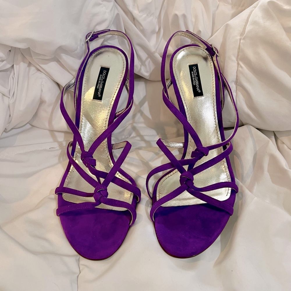 Dolce & Gabbana Purple Strappy Heels